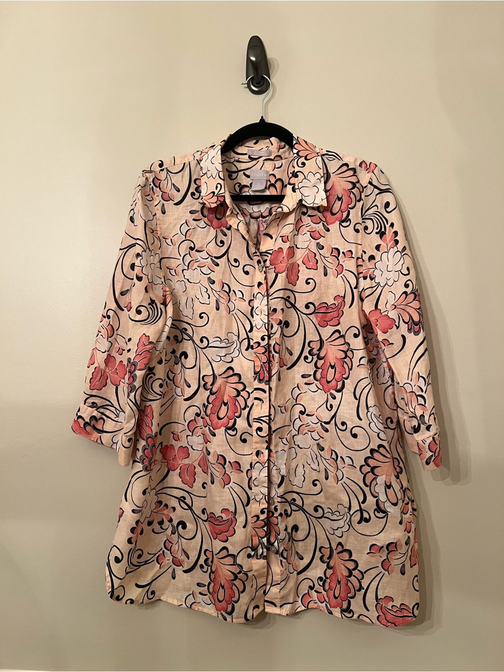 Chico's NO-IRON Fresh Chic Linen Button Down